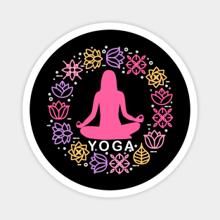 Yoga lover meditation Magnet